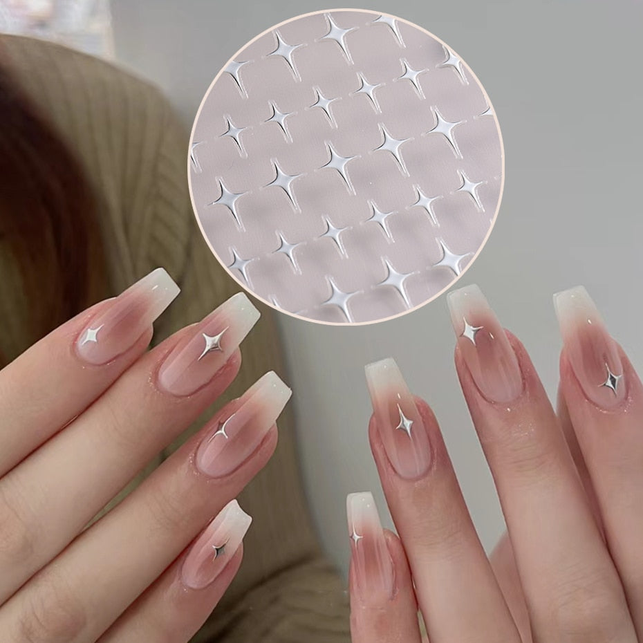 Silver Star Nail Stickers