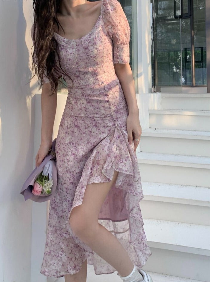 Summer Short Sleeve Fairy Floral Dress