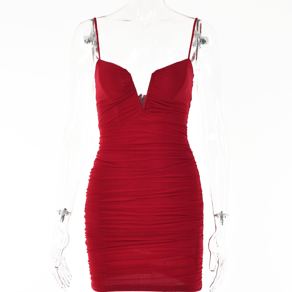 Spring Sexy Slim Elegant Clubwear Solid Sleeveless Backless Sheath Dress