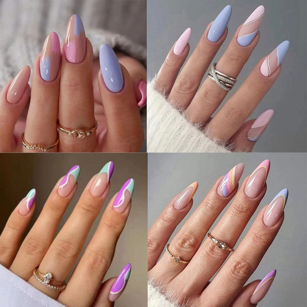 Simple French Wearable Fake Nails