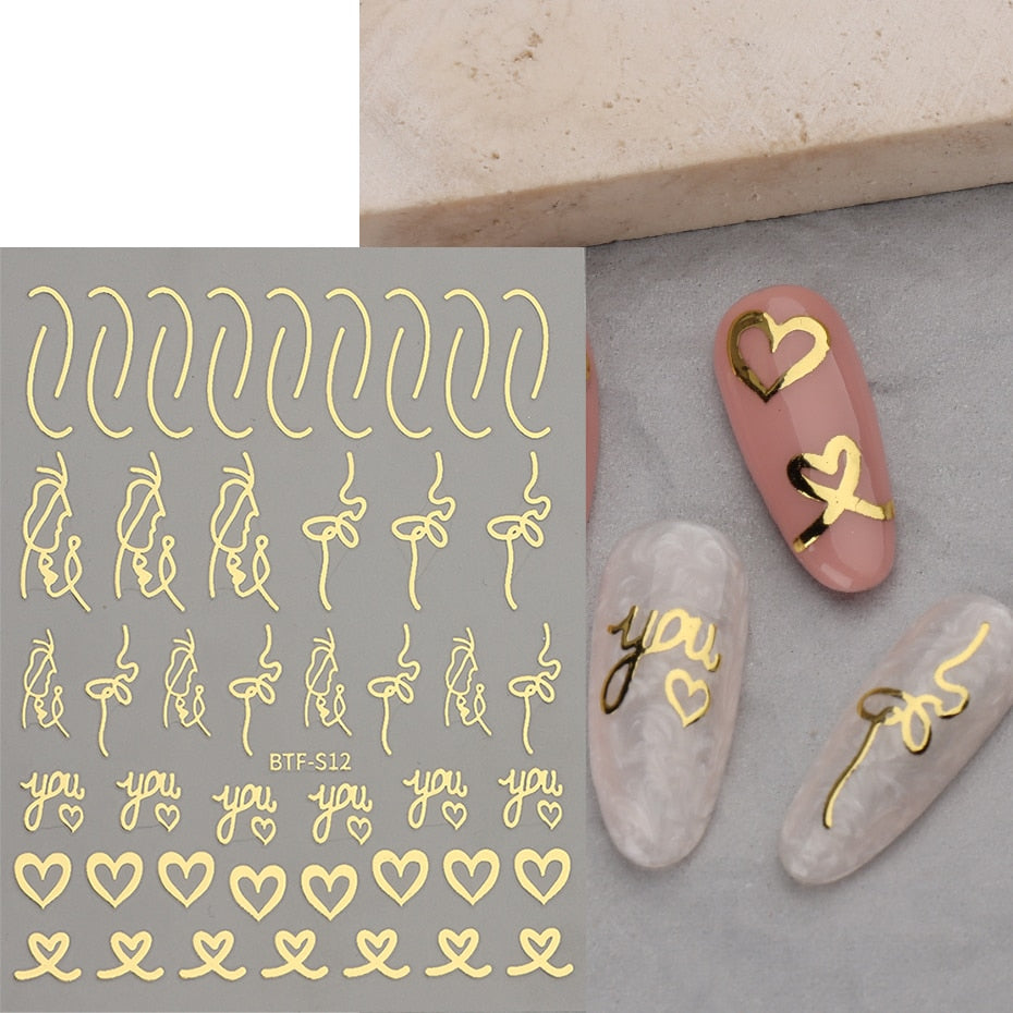 Silver Star Nail Stickers