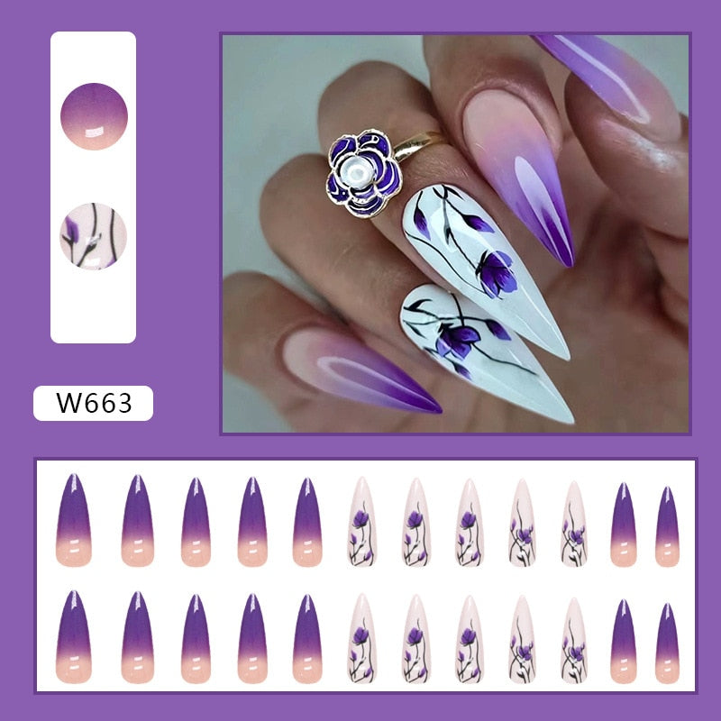 Simple French Wearable Fake Nails