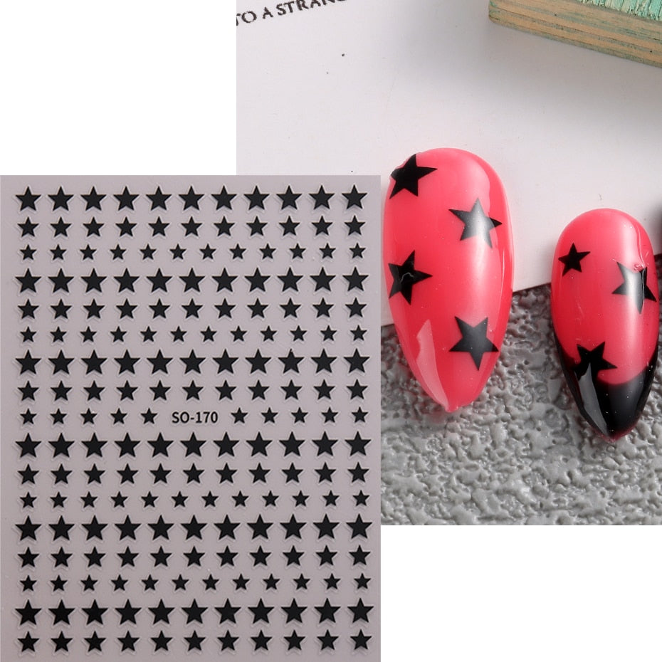 Silver Star Nail Stickers