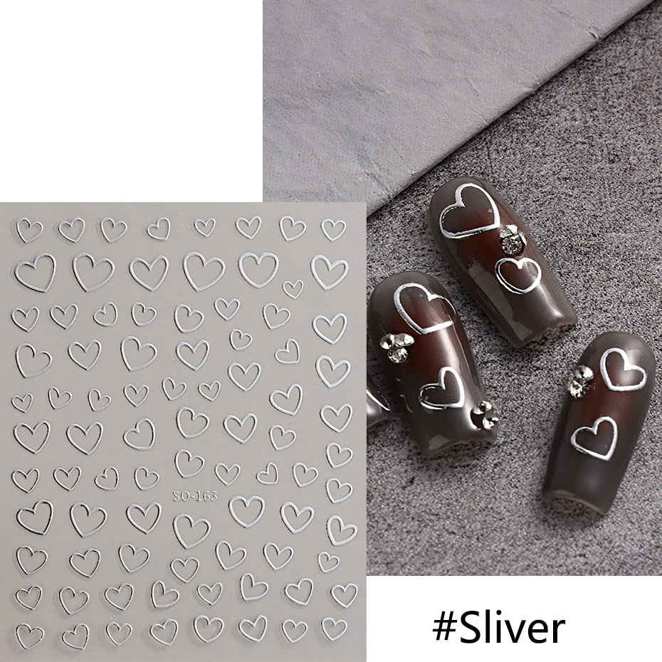 Silver Star Nail Stickers