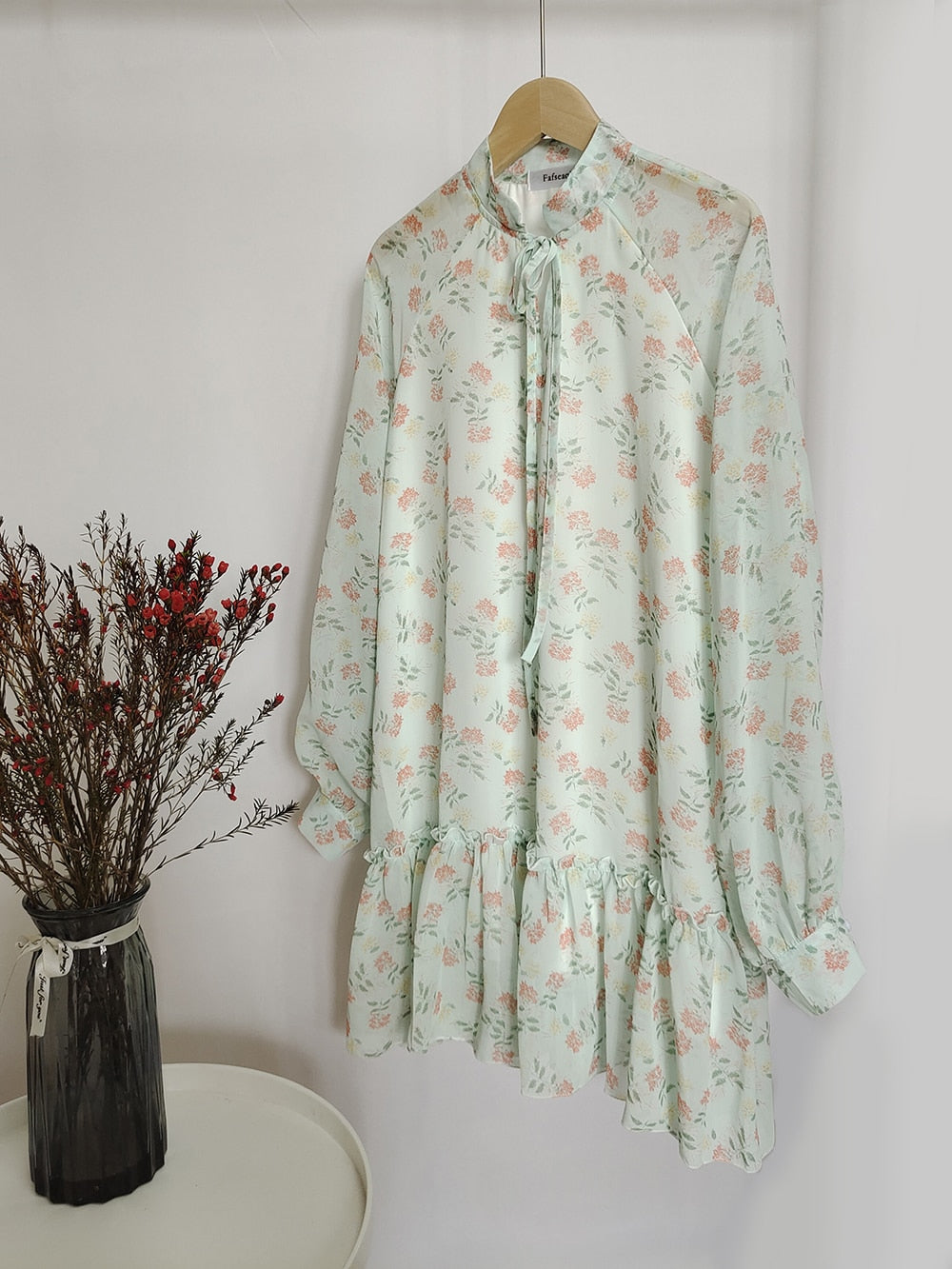 Summer Floral Print Chiffon Holiday Dress