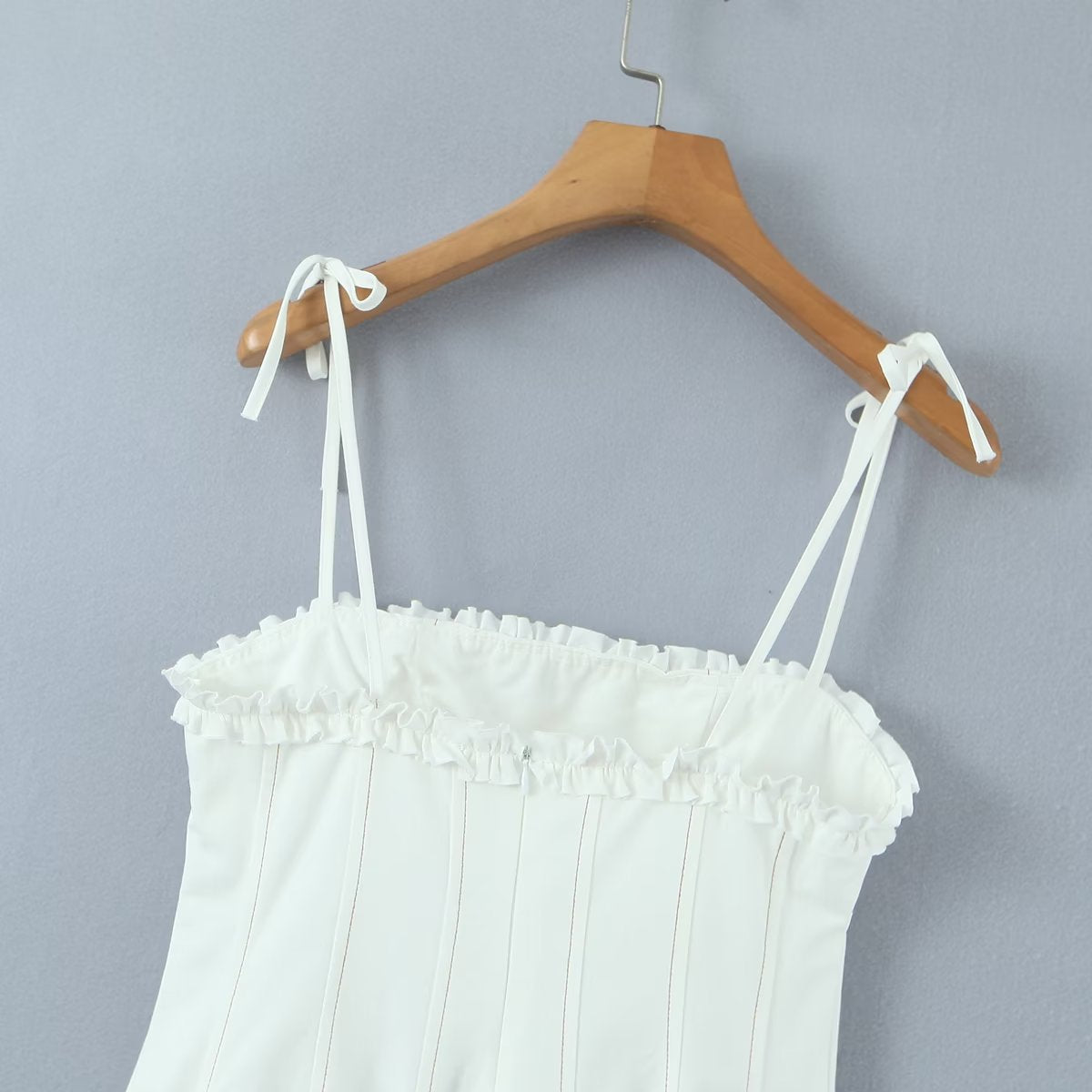 Cotton White Sling Mini Dress