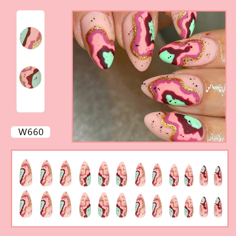 Simple French Wearable Fake Nails