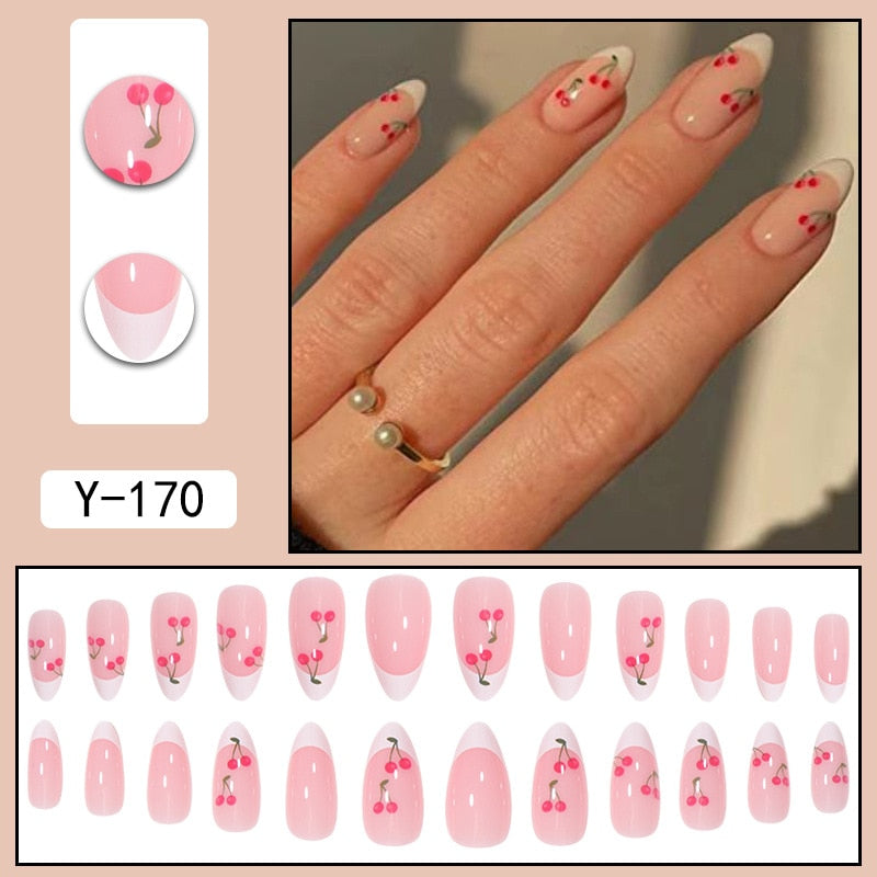 Simple French Wearable Fake Nails