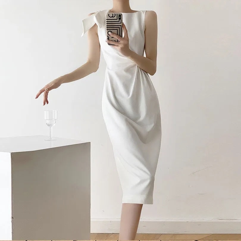 Summer Sleeveless White Female Dress