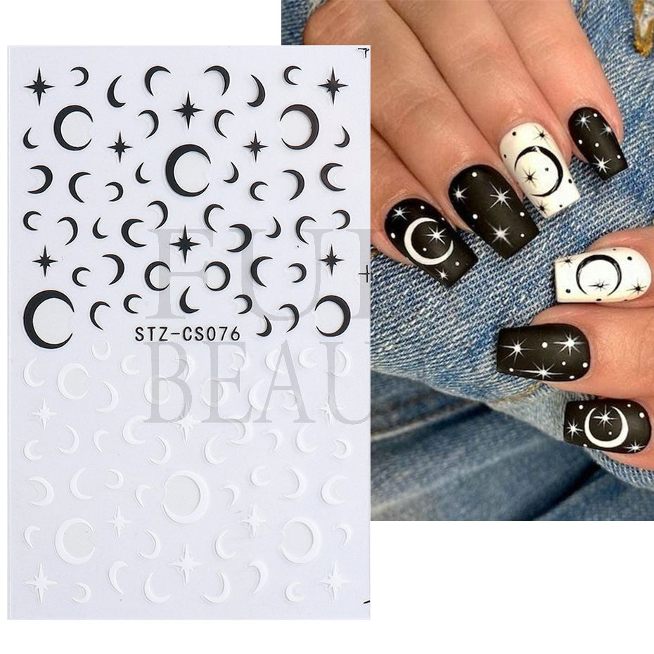 Silver Star Nail Stickers