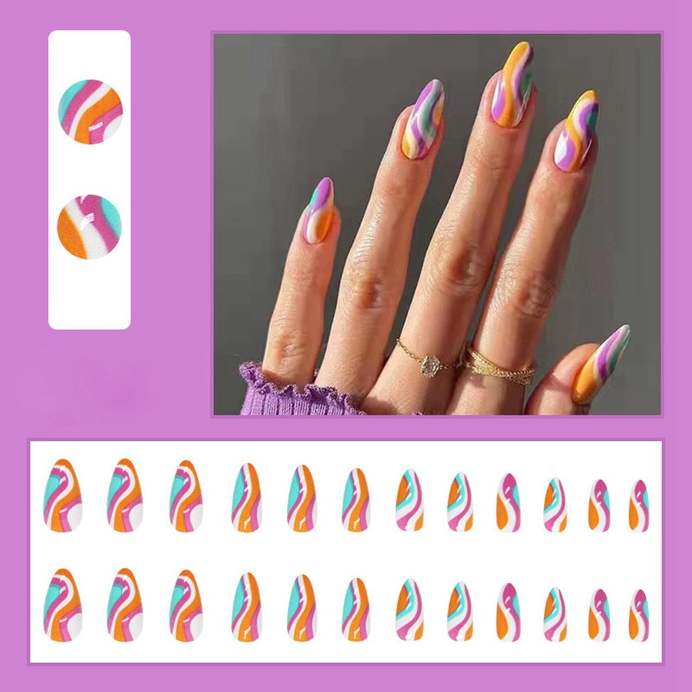 Simple French Wearable Fake Nails