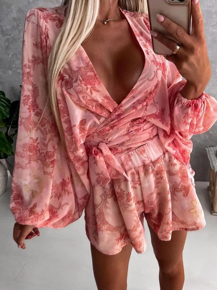 Sexy V-Neck Long Sleeve Top