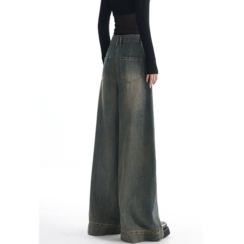 Vintage Stitch Details Baggy Boyfriend Jeans