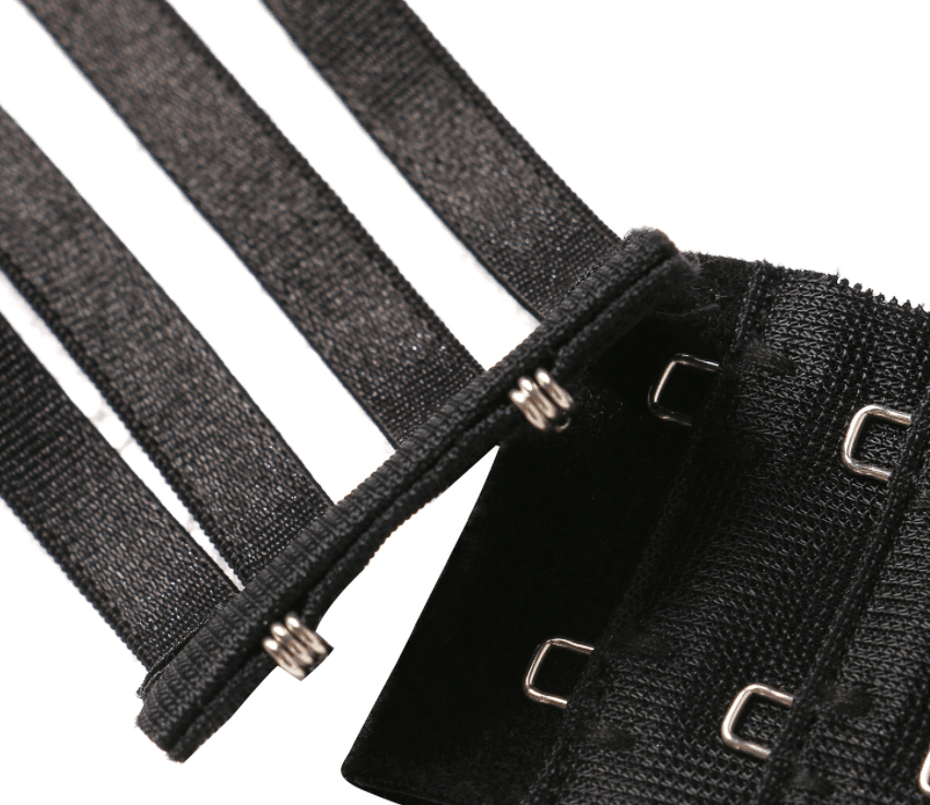 Underwire Embroidered Black Temperament Lingerie.