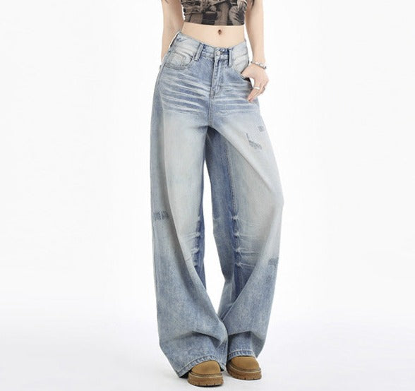 Vintage Blue Wash Baggy Boyfriend Jeans