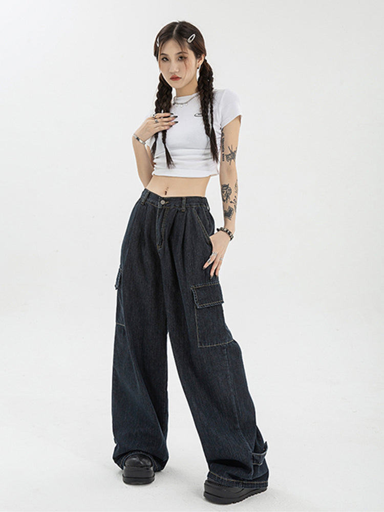 Vintage Punk Baggy Cargo Jeans