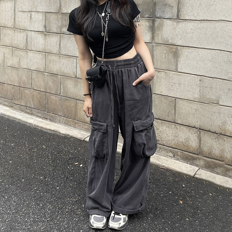 Pocket Detail Vintage Baggy Cargo Jeans