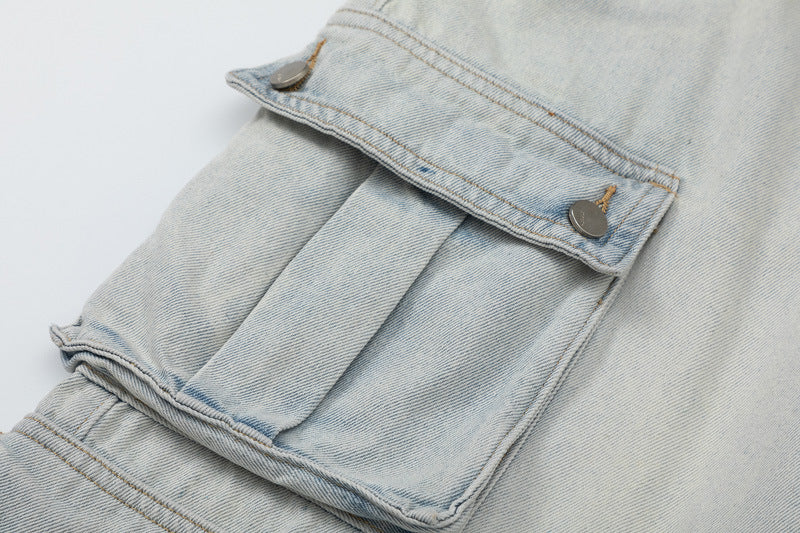 Multi Pockets Vintage Baggy Cargo Jeans