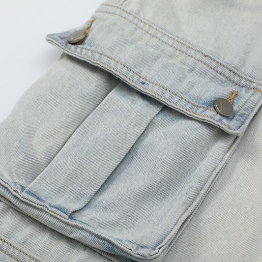 Multi Pockets Vintage Baggy Cargo Jeans