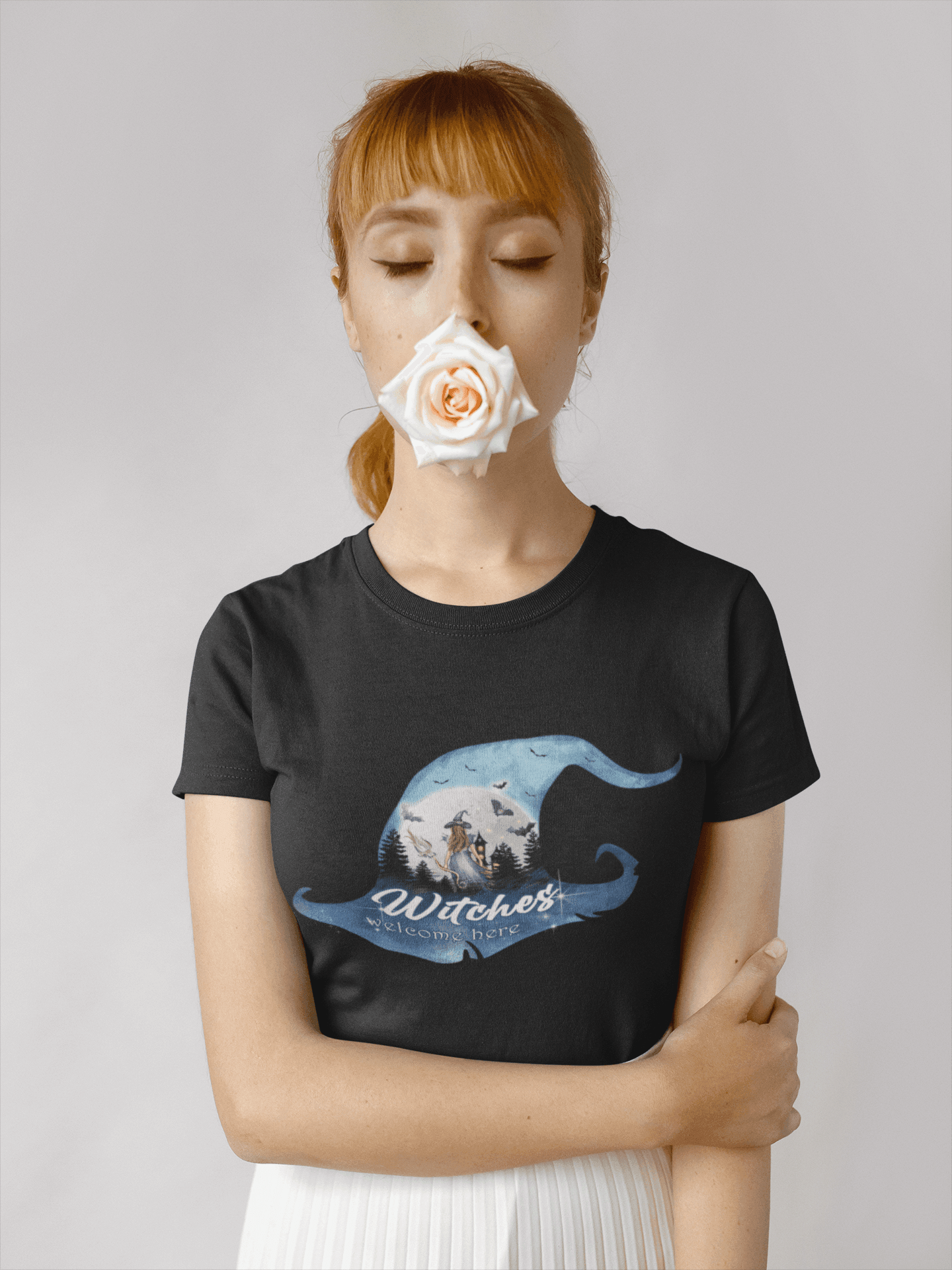 Witches Welcome Here T-shirt: Empowering Charm & Style