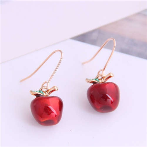 Red Apple Unique Earrings