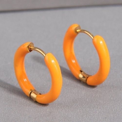 Orange Summer Zest Small Hoops