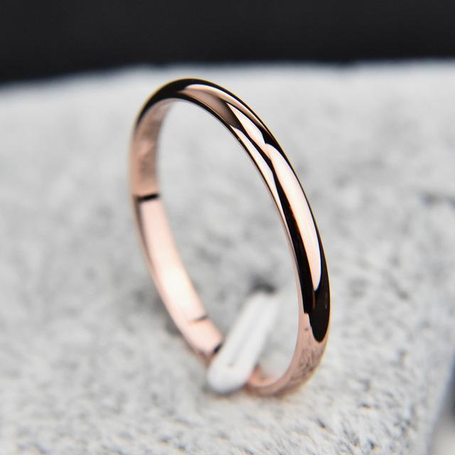Titanium Steel & Rose Gold Ring