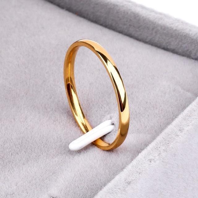 Titanium Steel & Rose Gold Ring