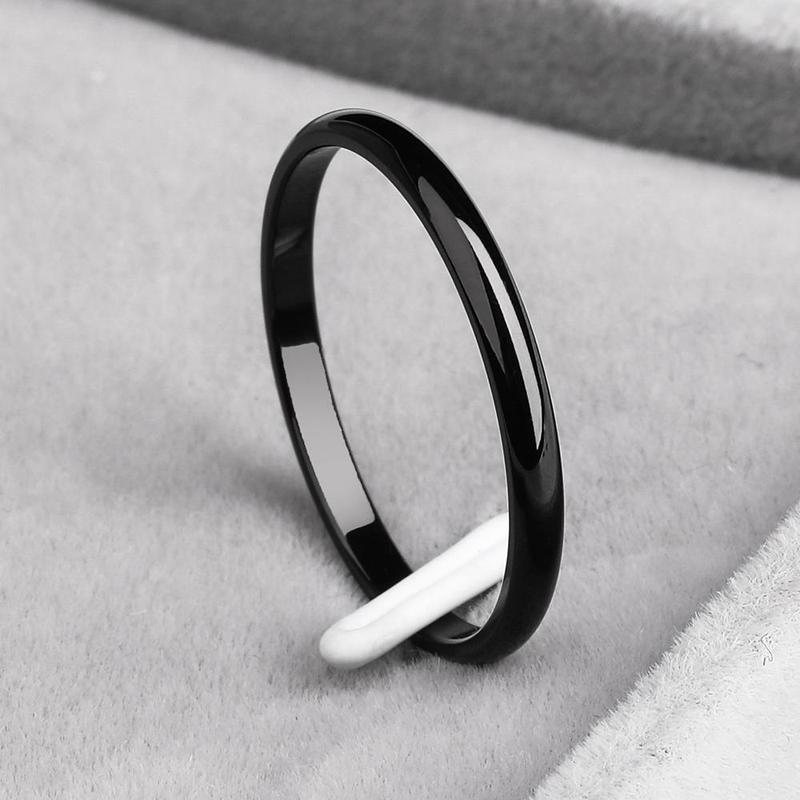 Titanium Steel & Rose Gold Ring