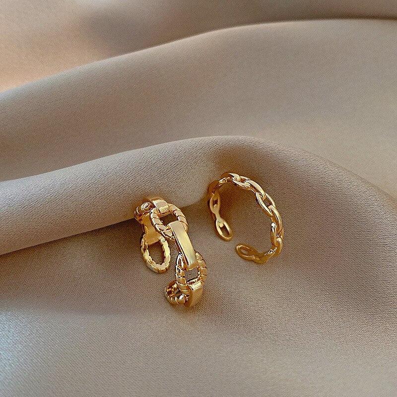 Metal Twisted Open Ring
