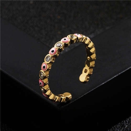 Blush Vision: Gold-Plated Copper Eye Ring