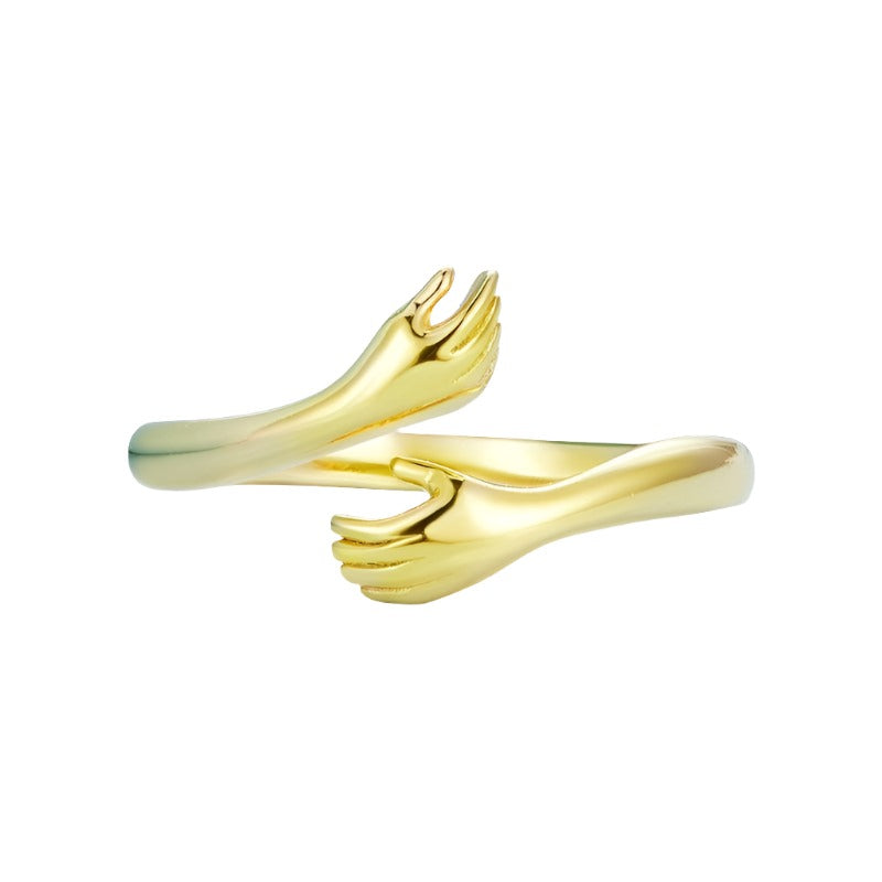 Sterling Silver Embrace Ring Hug