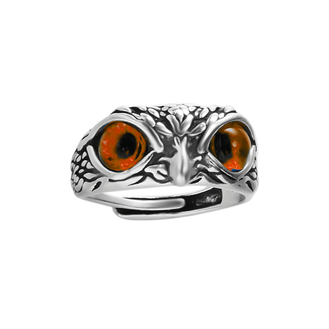 Adjustable Owl Alloy Ring
