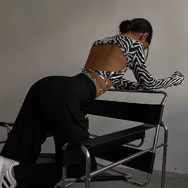 KRISTINA ZEBRA TOP