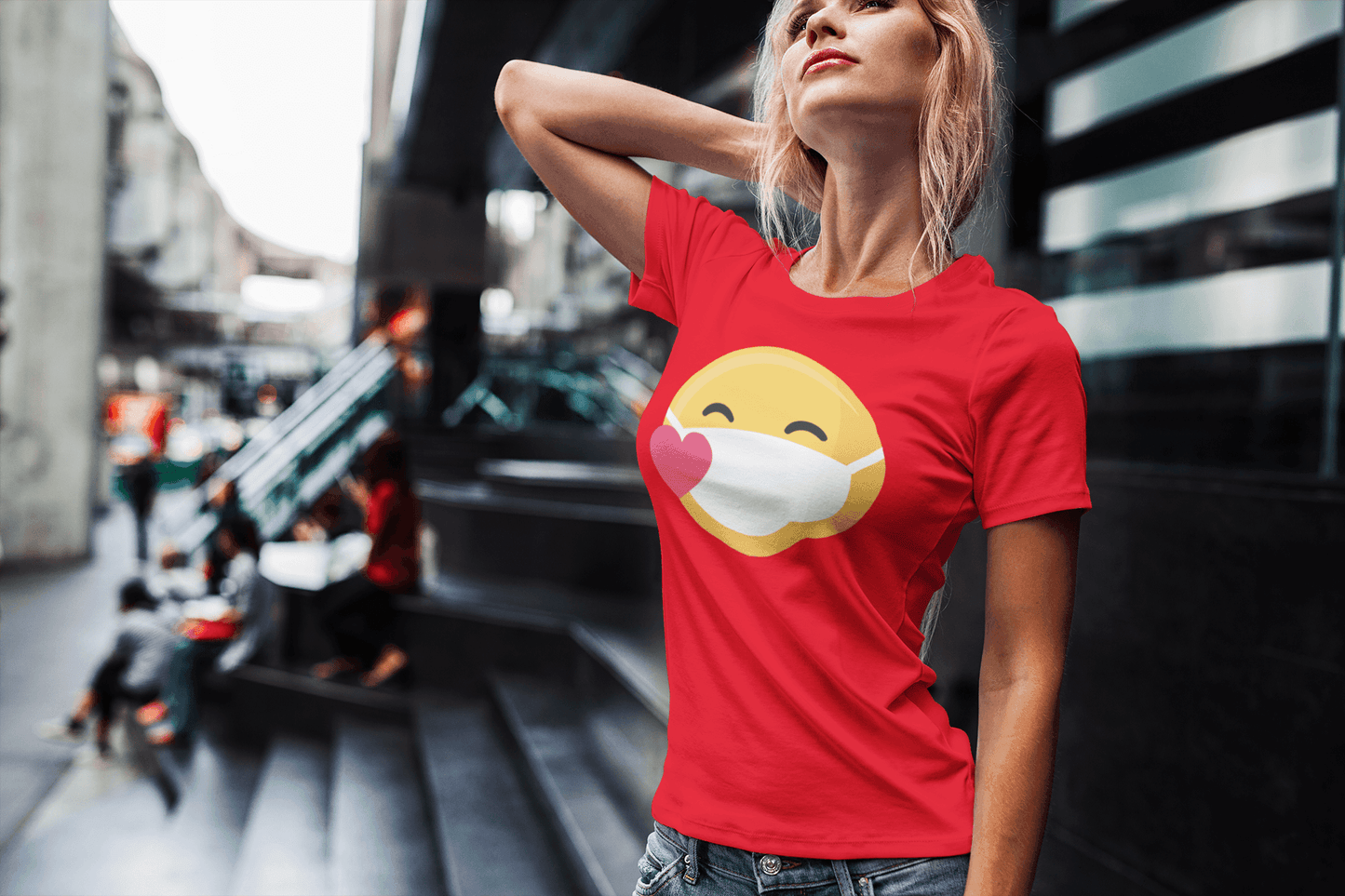 Masked Love Emoji Tee