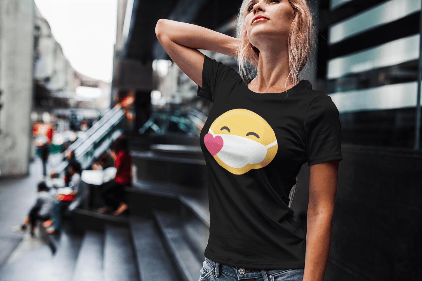 Masked Love Emoji Tee