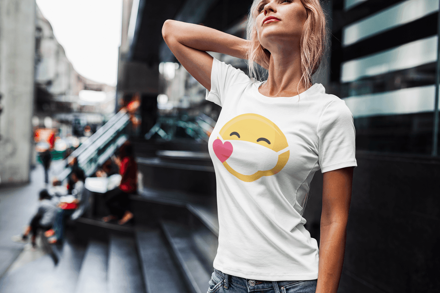 Masked Love Emoji Tee