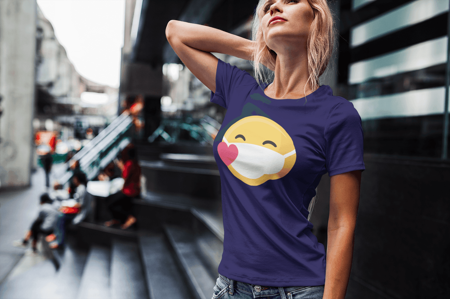 Masked Love Emoji Tee