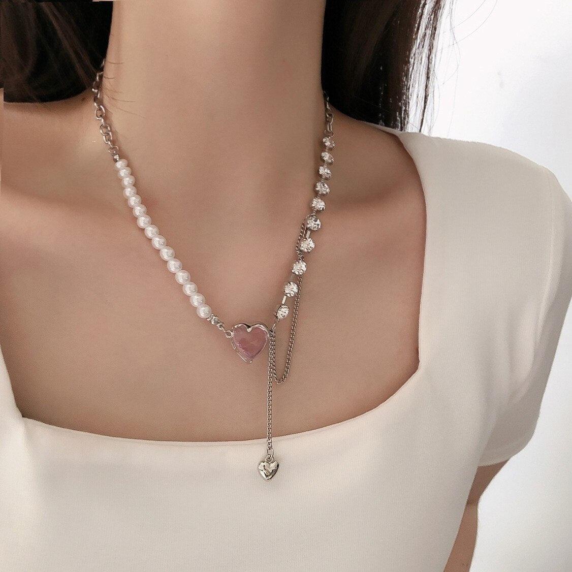 Bow Cupid Crystal Choker NecklaceEnchanted Bow Cupid Crystal Choker Necklace