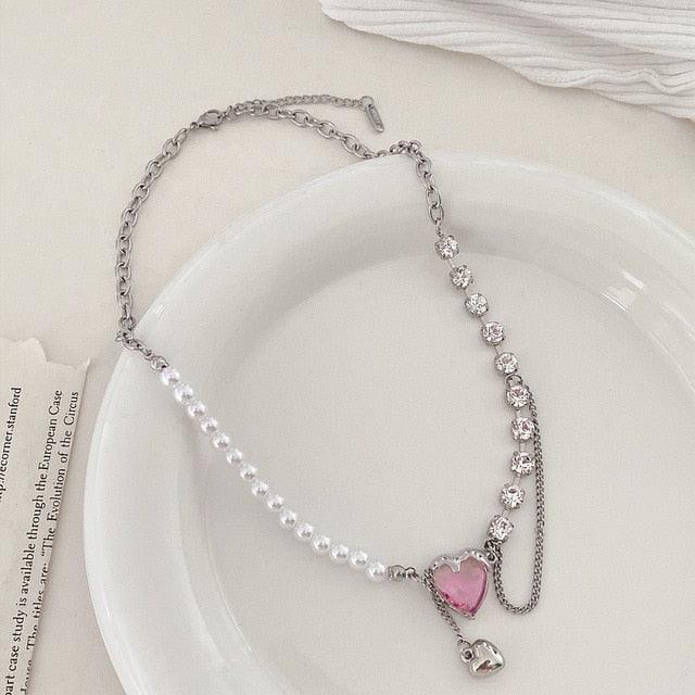 Bow Cupid Crystal Choker NecklaceEnchanted Bow Cupid Crystal Choker Necklace