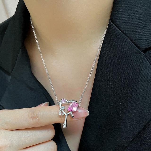 Bow Cupid Crystal Choker NecklaceEnchanted Bow Cupid Crystal Choker Necklace