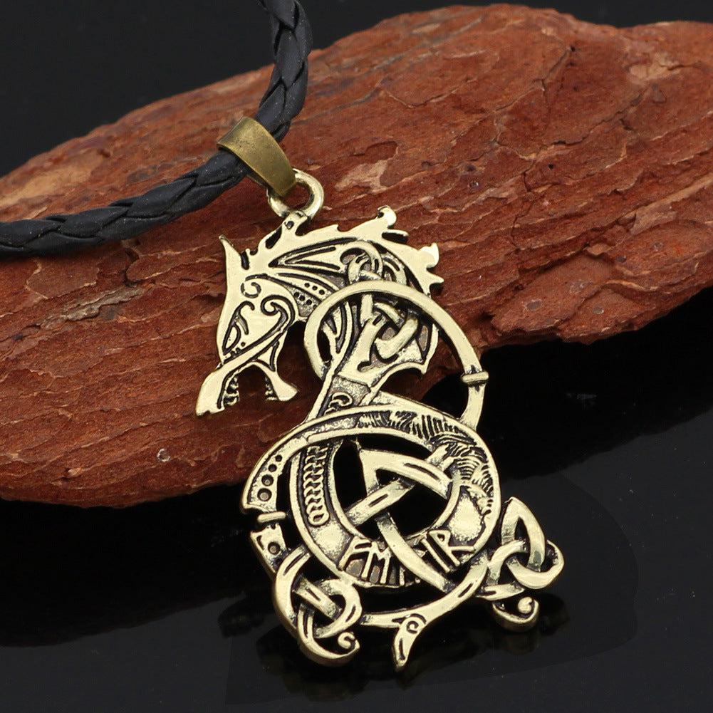 Draconic Majesty Viking Dragon Pendant Necklace