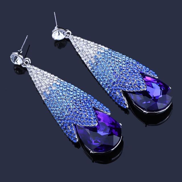 The Haley Crystal Drop Earrings - Multiple Colors