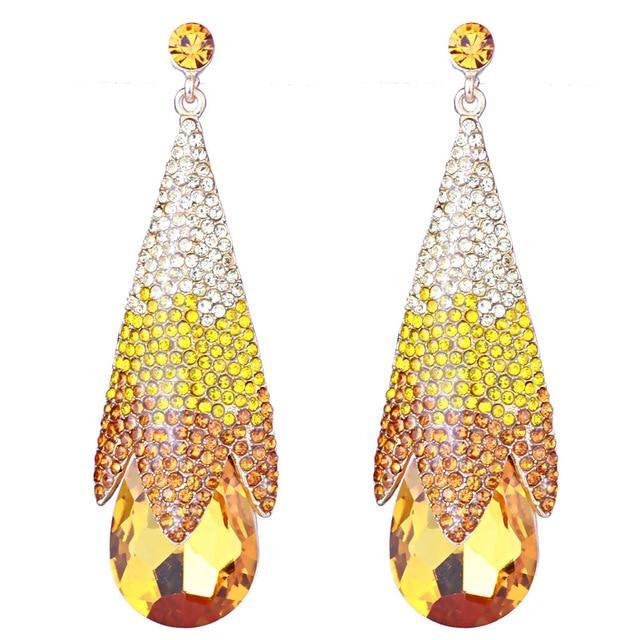 The Haley Crystal Drop Earrings - Multiple Colors