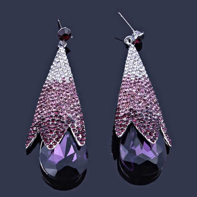 The Haley Crystal Drop Earrings - Multiple Colors
