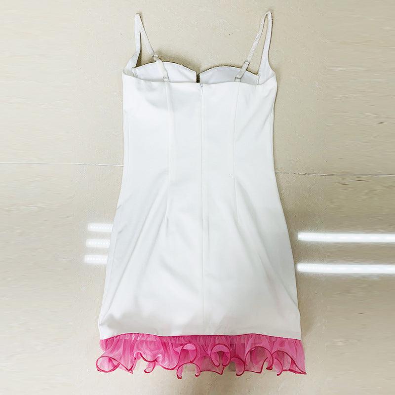 Starry Night Heavy Industry Beaded Strap Dress