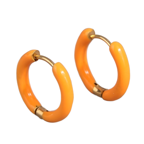 Orange Summer Zest Small Hoops