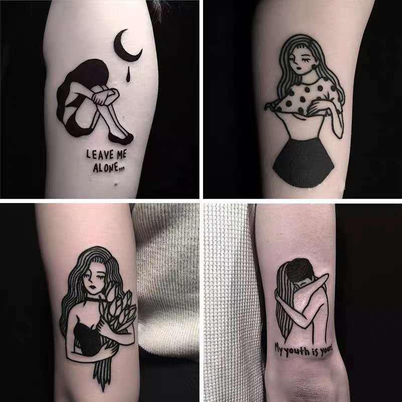Simulation Dark Wind Pattern Tattoo Decals