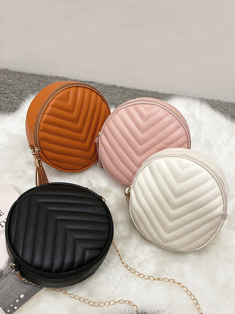 Tassel Round Shape Crossbody Bag