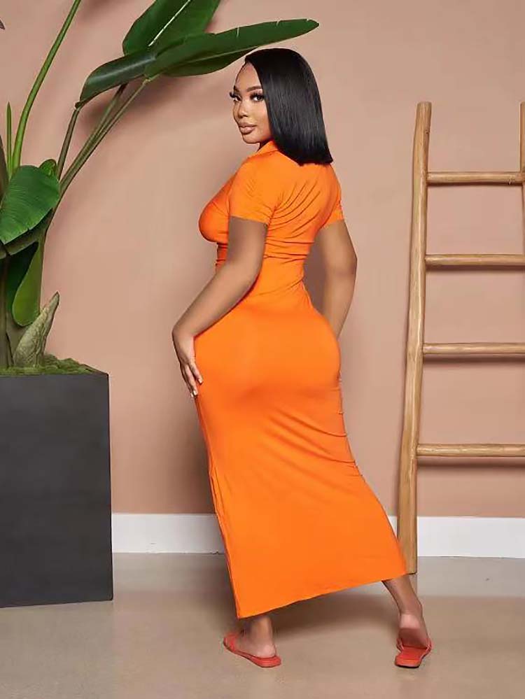 Ruched Long Dress